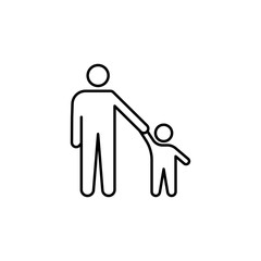 father with child line icon. Element of insurance sign for mobile concept and web apps. Thin line father with child icon can be used for web and mobile. Premium icon