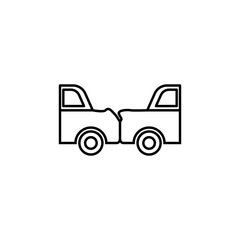 car accident line icon. Element of insurance sign for mobile concept and web apps. Thin line car accident icon can be used for web and mobile. Premium icon