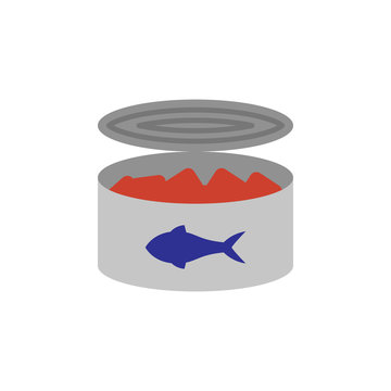 canned fish colored illustration. Element of colored food icon for mobile concept and web apps. Detailed canned fish icon can be used for web and mobile