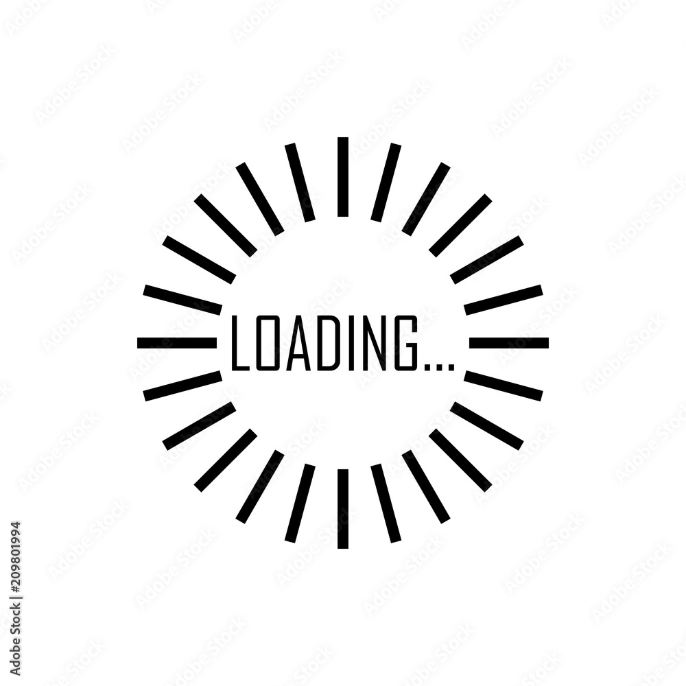 Poster loading the sun rays icon. element of loading sign for mobile concept and web apps. detailed loading