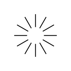 Obraz premium loading the sun rays icon. Element of loading sign for mobile concept and web apps. Detailed loading the sun rays icon can be used for web and mobile. Premium icon
