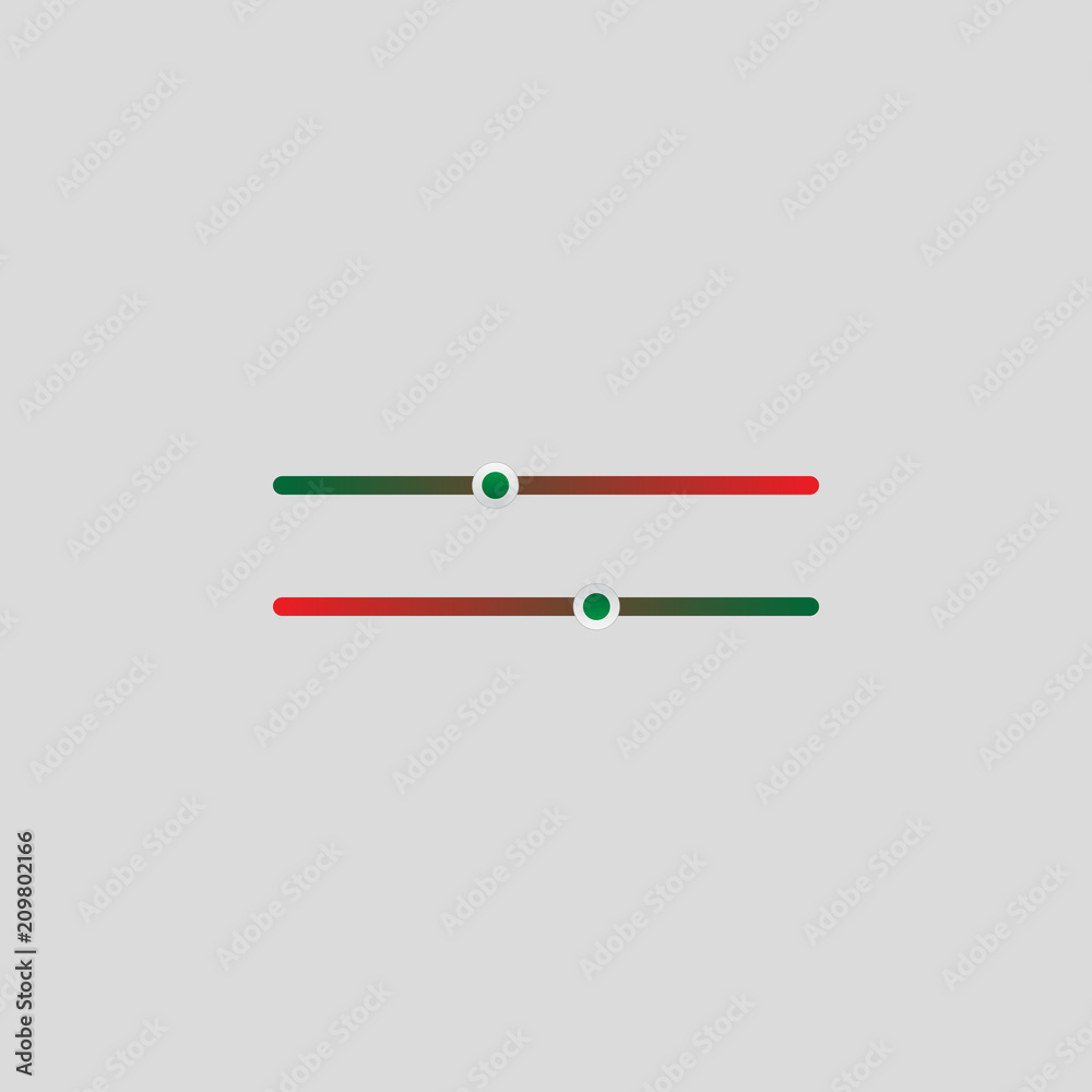 Poster bar level buttons colored icon. element of player buttons for mobile concept and web apps. detailed 