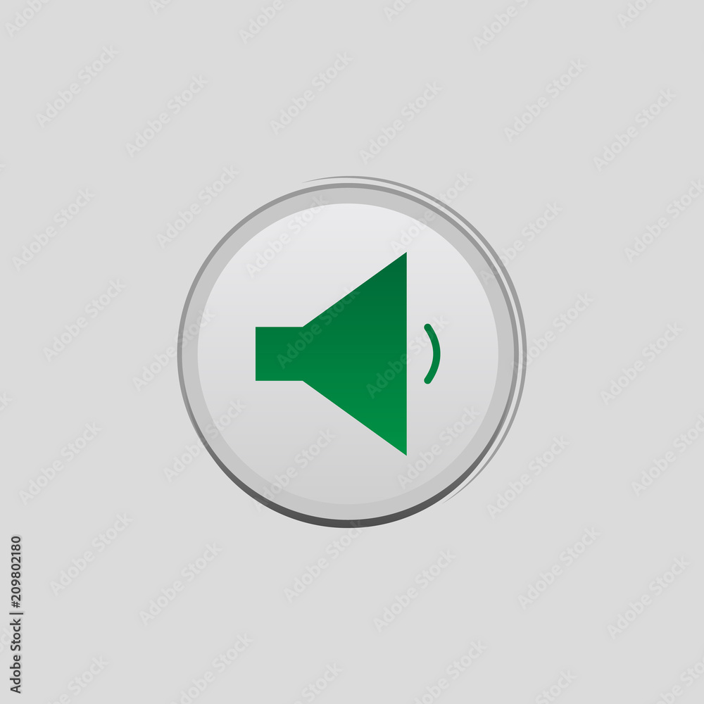 Aufkleber audio button colored icon. element of player buttons for mobile concept and web apps. detailed audio