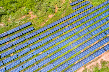 photovoltaic panels on hillside