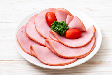 smoked ham sliced