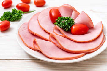 smoked ham sliced