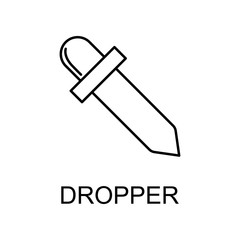 dropper line icon. Element of medicine icon with name for mobile concept and web apps. Thin line dropper icon can be used for web and mobile