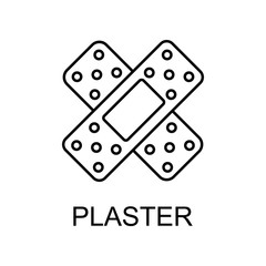 medicine plaster line icon. Element of medicine icon with name for mobile concept and web apps. Thin line medicine plaster icon can be used for web and mobile