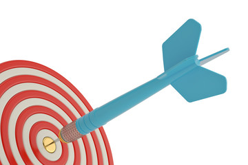 Business concept target and darts. 3D illustration.
