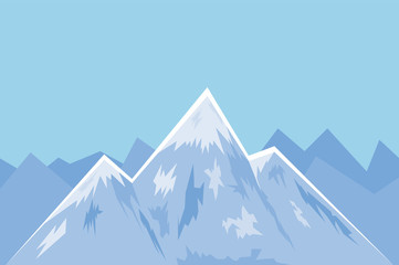 Mountain alps vector image