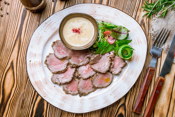 Sliced roast beef