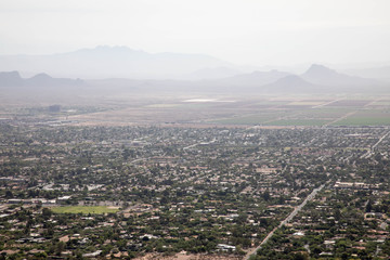 Hazy sky in hot Scottsdale, Arizona