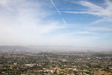 Blue sky and wispy clouds above Scottsdale, Arizona