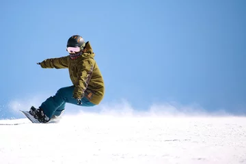 Deurstickers スノーボード © yamasan