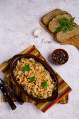 Stewed cabbage with minced meat