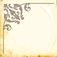 Vector baroque of vintage elements for design. 