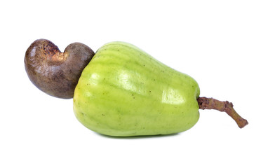 Fresh Cashew Nut on white background