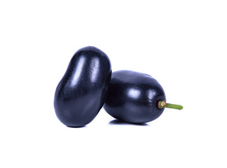 Jambolan plum or Java plum on white background