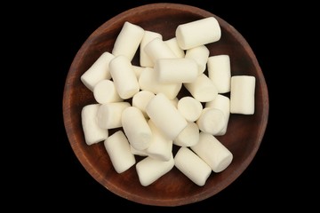Fototapeta na wymiar a lot of marshmallows on back ground