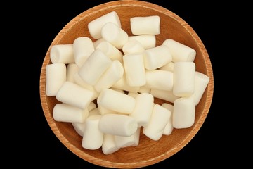 Fototapeta na wymiar a lot of marshmallows on back ground