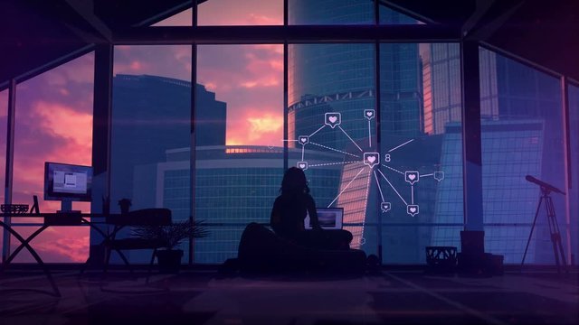 Social connections and communication, infographics