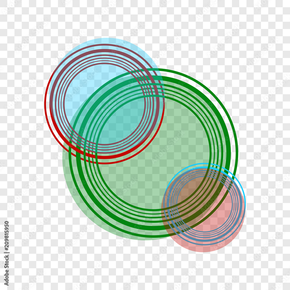 Canvas Prints abstract circles of various colors on a transparent background. vector illustration