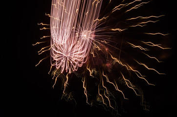 Bright bursts of fireworks