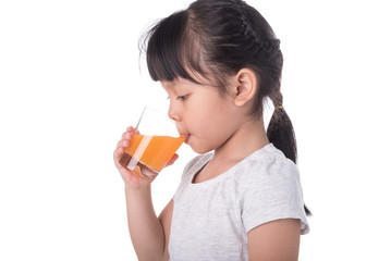 A beautiful girl drinking fresh juice