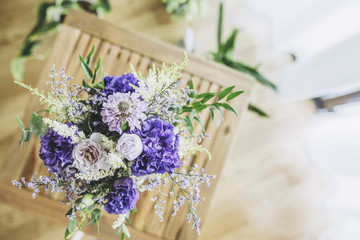 紫色の花束