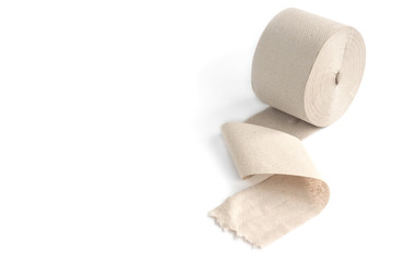 Toilet paper isolated on white background.