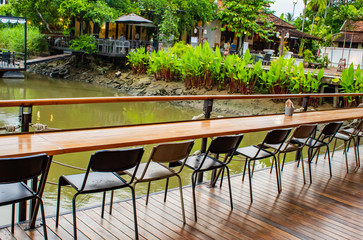 Dining table, the floating restaurant.