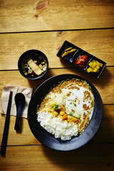 Cheese curry with rice 