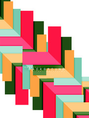 Multicolored abstract geometric shapes, geometry background for web banner