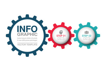 Vector infographic template for diagram, graph, presentation, chart, business concept with 2 options.
