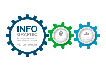 Vector infographic template for diagram, graph, presentation, chart, business concept with 2 options.