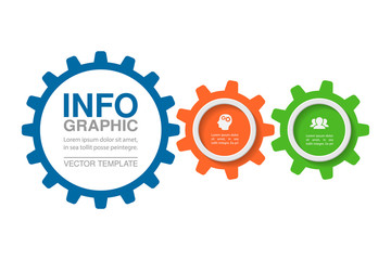 Vector infographic template for diagram, graph, presentation, chart, business concept with 2 options.