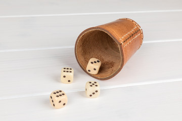 dice cup with cube