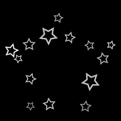 Colorful Stars Confetti, Mystery Sparkling Vector Background. Trendy Glowing Magic Glitter, Lights. Festive Falling Colorful Stars Confetti for Ads, Posters. 