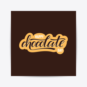 Happy Chocolate Day Typography Lettering