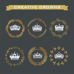 Obraz premium King and queen crowns symbols