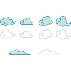 和風の雲セット