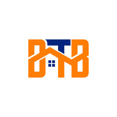 Initial logo combine with house icon