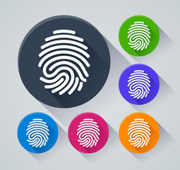 print circle icons with shadow