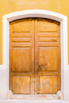 Old Wooden Frond Door.