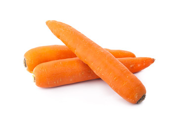 Carrots isolated on white background