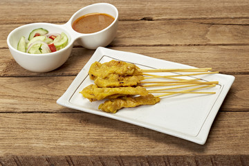 Pork Satay and Peanut Sauce