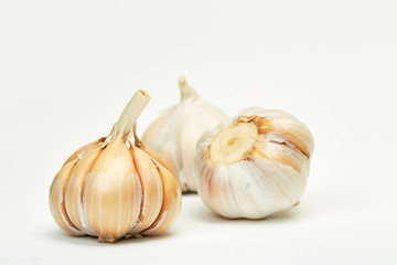Garlics isolated on white