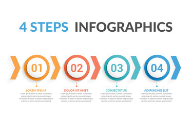 4 Steps Infographics