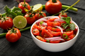 Organic diet food- fresh vegean slad