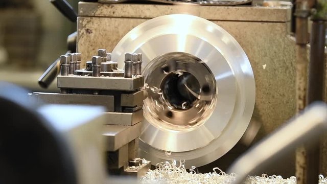 cutting tool counterboring a hole at metal working